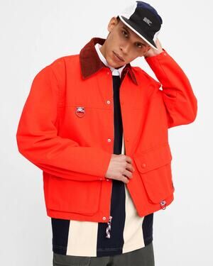 New Men Levis Panhandle Trucker Jacket Red Clay Safety Orange Size XXL MSRP $128
